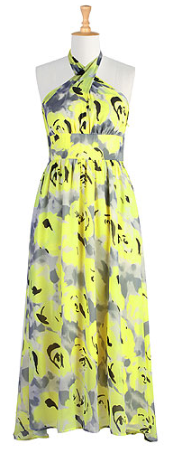 Floral Wash Halter Maxi